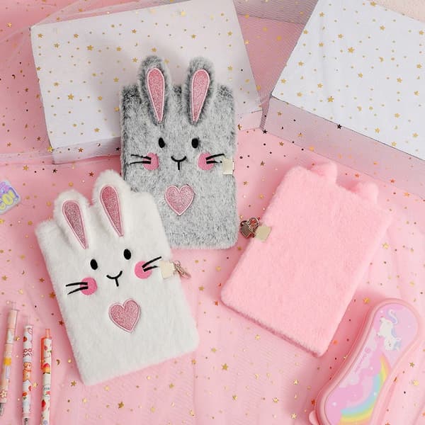 Cartoon Plush Notepad Pocket Notebook ROSA Pink