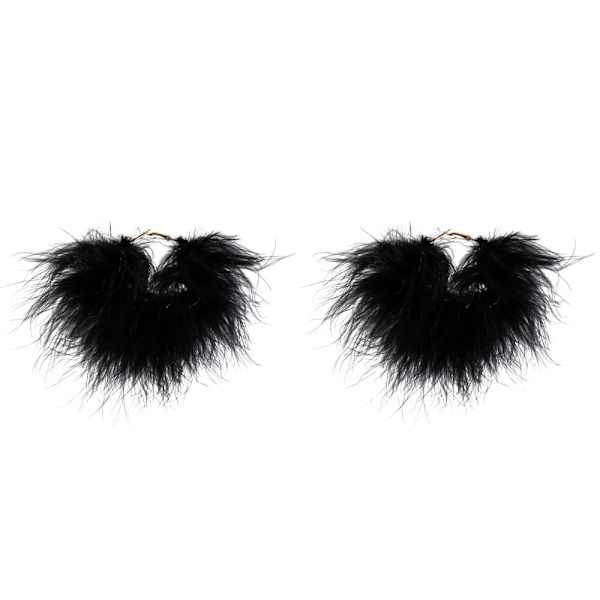 Fjäderhalsband Smycken Halsband SVARTÖRHÄNGEN SVARTÖRHÄNGEN Black-Earrings