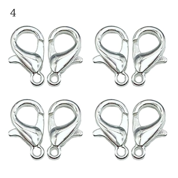 100stk Hummerspenner Armbånd Koblinger Kroker SORT SORT Black
