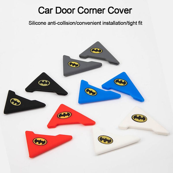 2st Cover Bil ytterdörrshörn SVART BAT BAT Black Bat-Bat