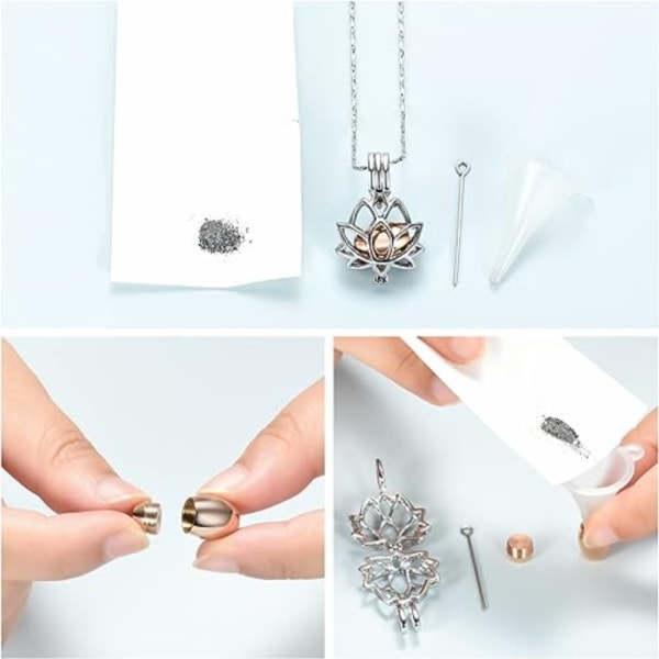 Ligbrænding smykker vedhæng halskæde Mini Keepsake Urne