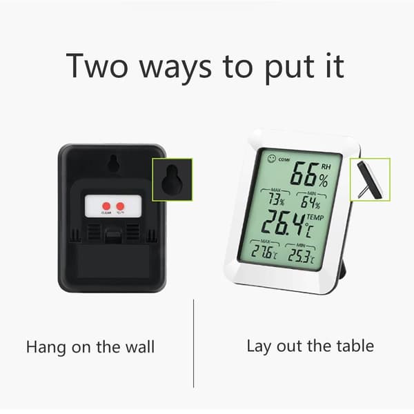 Hushållstermometer Hygrometer Termometer för hemmet White
