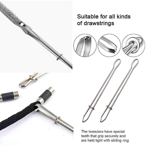 20 stk Easy Threaders Wearing Threaders Guide Elastisk tau 20Pcs