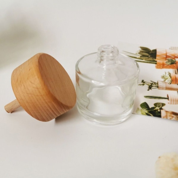 2 Styck Tom Glas Diffuser Flaska Diffuser Flaskor Vas Aroma