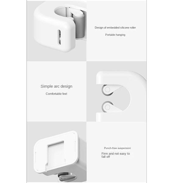 2 st Kvasthållare Väggfäste Kvasthållare Mopphållare White 2 Pcs-2 Pcs