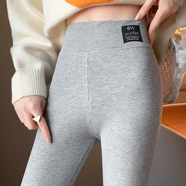 Fleecefôrede Leggings Vinterleggings SVART M Black M