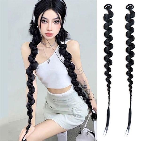 Pitkät nyrkkeilypunos Peruukki Bubble Braid D 1KPL D 1KPL D 1PCS