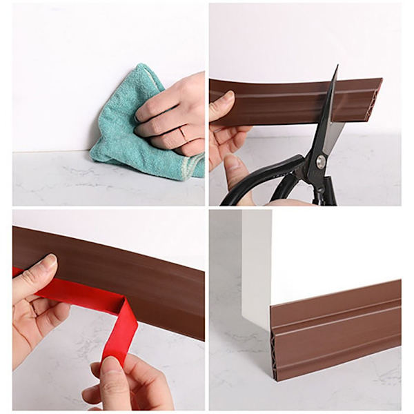 100 cm Dörrbotten Tätningslist Draft Excluder GRÅ (28MM Grey (28mm Width)