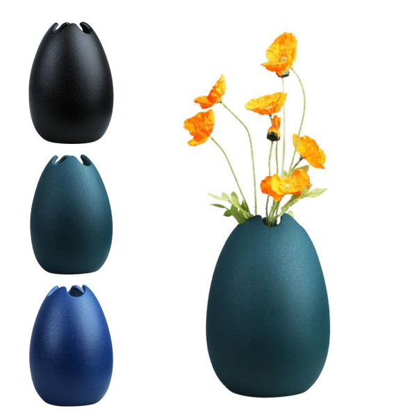 Keramisk vas Växt Blomkruka BLÅ blue