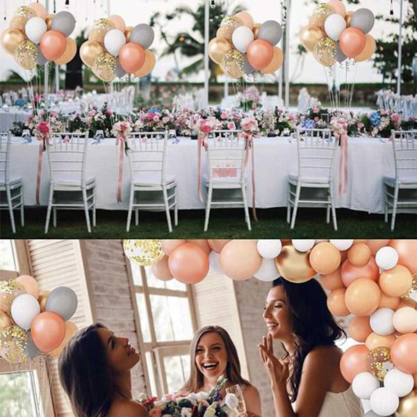 129PCS/ Set Retro Peach Ballong Chain Set Ballong Garland Arch