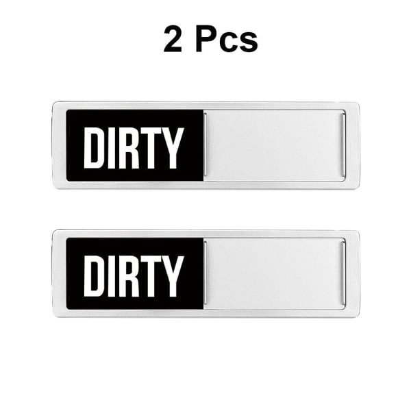 2 stk Clean Dirty Sign Clean Dirty Magnet Magnets Sign Silver
