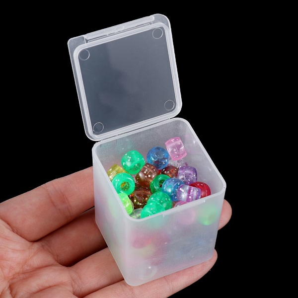 Små förvaringsboxpärlor Behållare 4X4X4.7CM 4x4x4.7cm