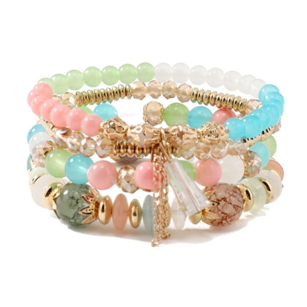 Bohemian Beads Rope Multilayer Armbånd C C C