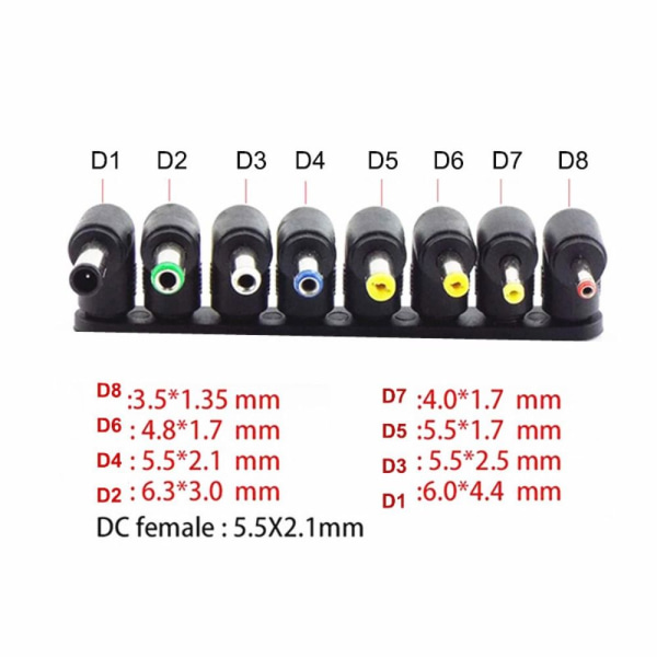 AC DC strømadapter AC til DC stik 2 2 2