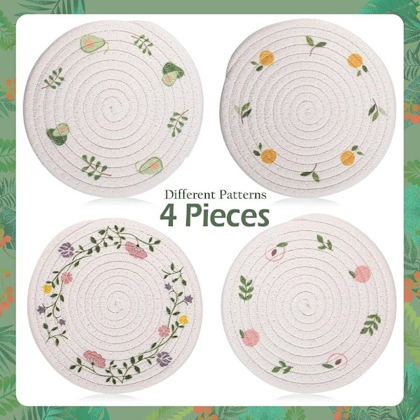 4 kpl käsinkudotut set käsinkudotut lasinaluset 4 kpl 4 kpl 4 PCS