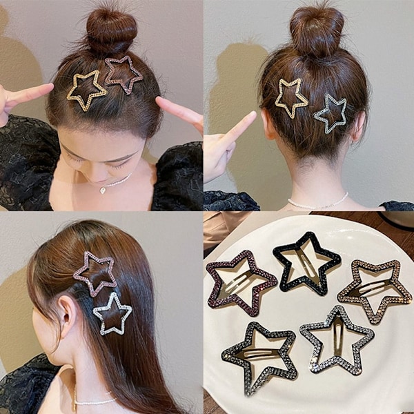 Star Hårklemmer Bangs Hårnål FARGE 4 FARGE 4 Color 4