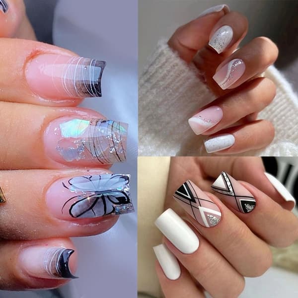 24st False Nails Long Square W470 W470 W470