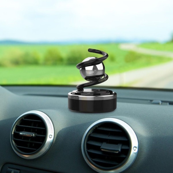 Solar Roterende Parfume Holder Car Aroma Ornament SORT Black