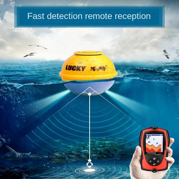 Langaton kaikuluotain kalastukseen Sonar Fish Finder Alert Fish Finder