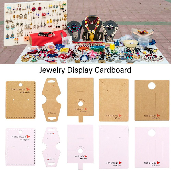 100 st smycken display kartong packkort BRUN 2 2 brown 2-2