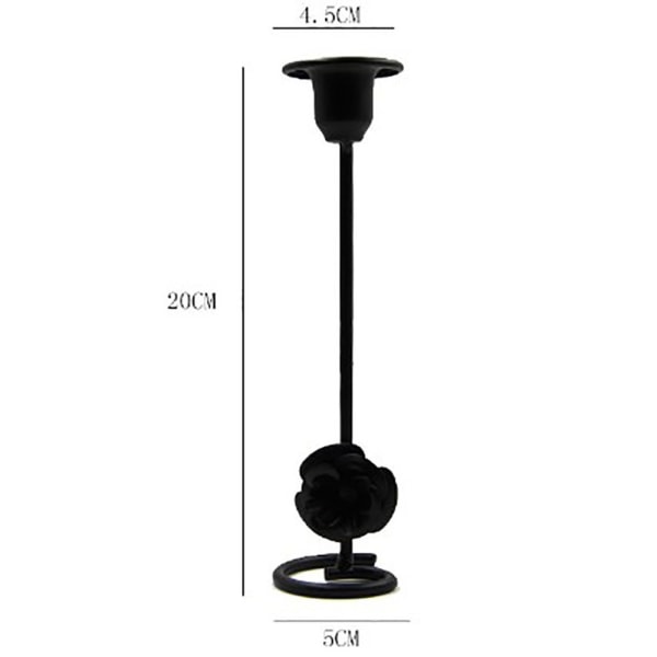 Ljusstativ Järn Ljusstake SVART 04 04 Black 04-04