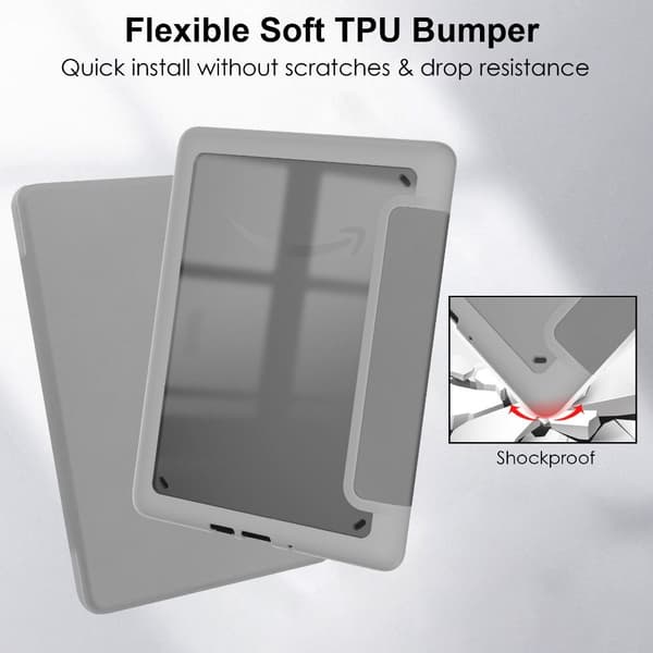 Smart Cover Folio Stand Case HARMAA Grey