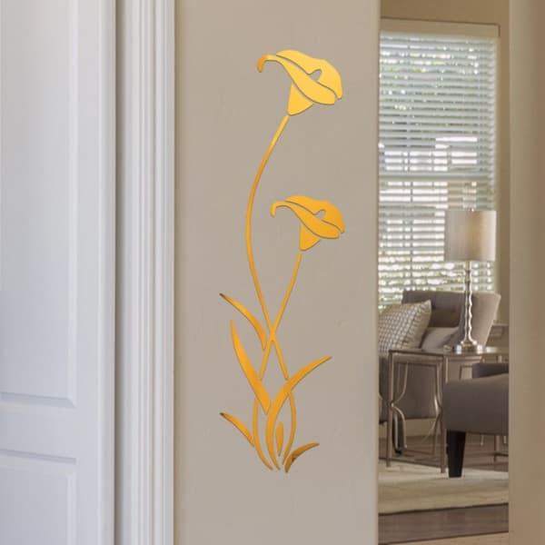 Mirror Wall Stickers Wall Decals GULD Gold