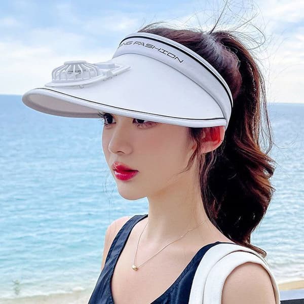 Fläkt Solhatt Cap VIT White