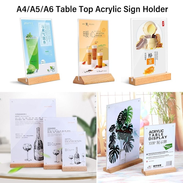 Pöytäkylttipidike Menu Näyttöteline 02-A4 02-A4 02-A4