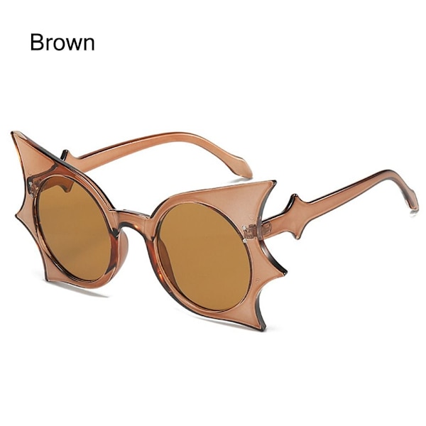 Fladdermusformade solglasögon Halloweenglasögon BRUN BRUNA Brown
