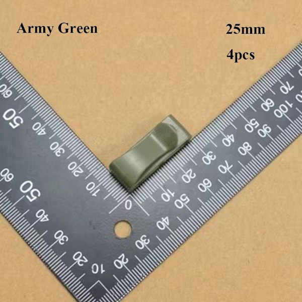 4st Molle Webbing Spänne Bältesände Clip ARMY GREEN 25MM Army Green 25mm
