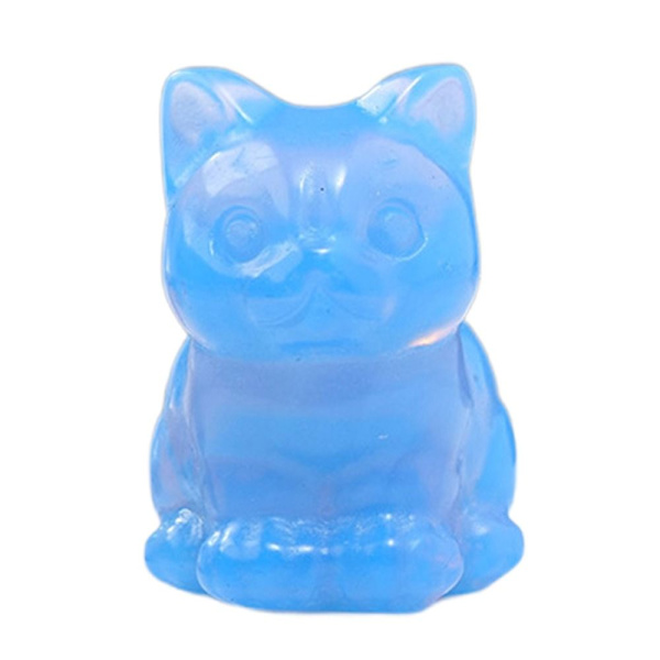 Natural Crystal Cat Figurine Fortune Cat Statue 2 2 2