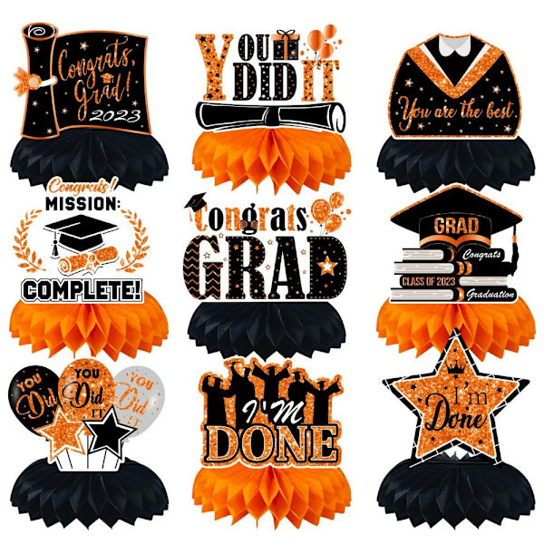 Festdekorationer Bord Centerpiece ORANGE Orange