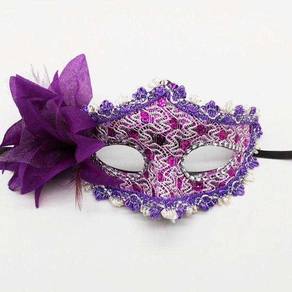 Spets ögonmasker Maskeradmasker LILA purple