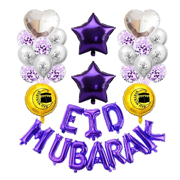 Eid Mubarak -ilmapallot Kirjain Foliopallot 03 03