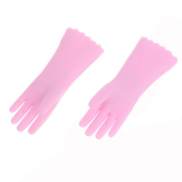 2 paria Dollhouse Gloves Miniatyyri puhdistushanskat PINK pink