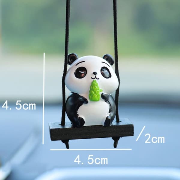 Panda Car Interior Ornament -auton taustapeiliriipus E E E