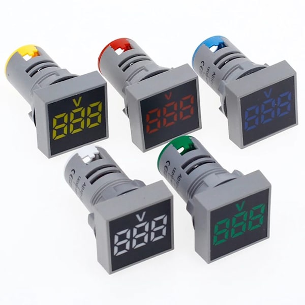 Digitaalinen Voltmeter Volt Voltage Tester Meter PUNAINEN Red