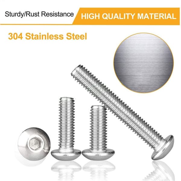 570 STK Hex Socket Cap Bolts Knaphovedskruer Rustfrit stål