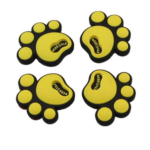 4 kpl Cat Paw Door puskurin liuskan suojausautotarrat KELTAINEN Yellow