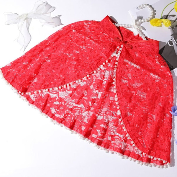 Brudens Sjal Aftenbal Cape HVID white