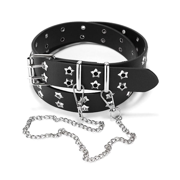 Punk taljebælte Goth linning SORT STYLE1 STYLE1 Black Style1-Style1