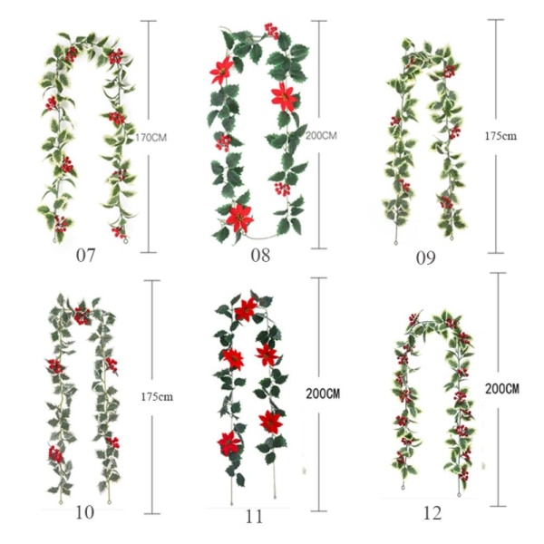 Artificiell bärrottingsimulerad julblommaranka 01 01 01