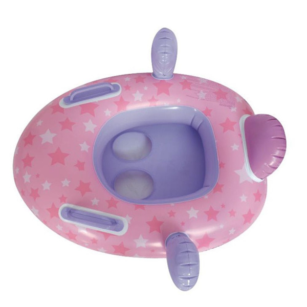Baby Float med Tak Solskydd Badring Simring grön