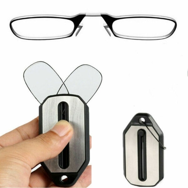 Mini Nose Clip On Portable No Frame Läsglasögon Rimless 150 150