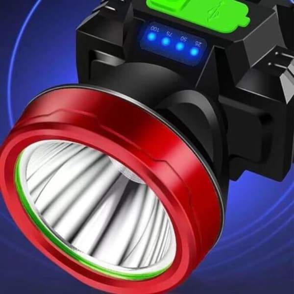 Power otsalamppu LED-kohdevalo puettava taskulamppu