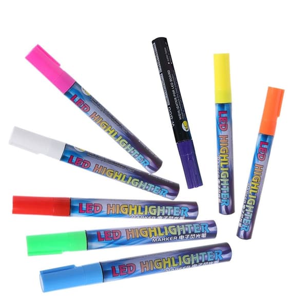 5 kpl Queen Bee Marker Pen LED Highlighter LIGHT GREEN LIGHT Light Green