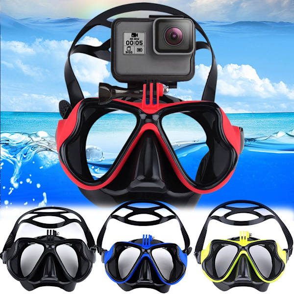 För GoPro Dykmask Simglasögon Dykkamerahållare grön
