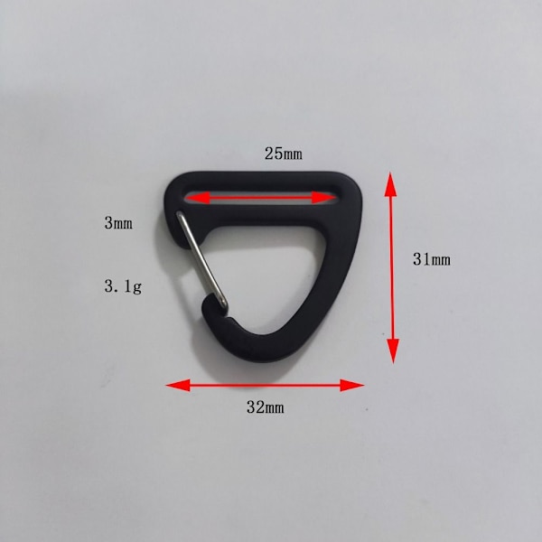 Triangle Carabiner Spring Quickdraws Clip SILVER Silver