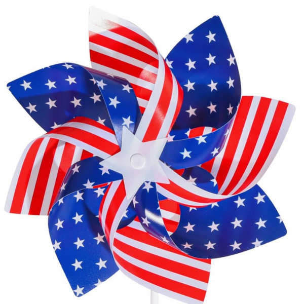 Vindmølleleke med amerikansk flagg 15 cm 15cm